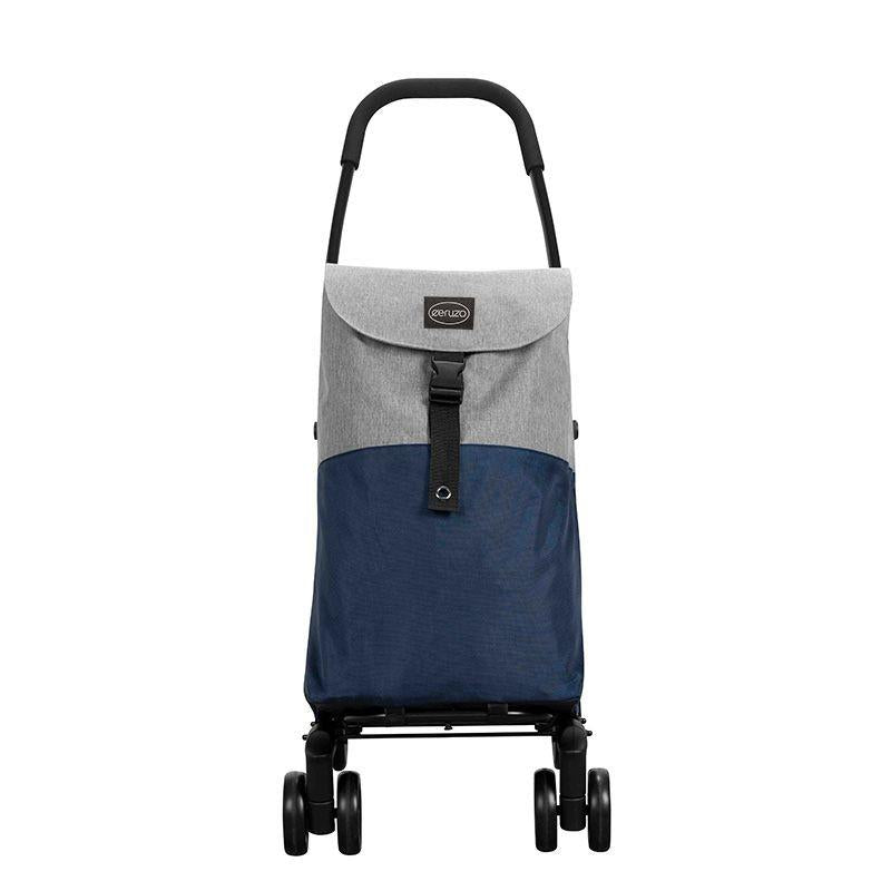 Playmarket Ceruzo Go Four Grocery Trolley - 43.5L Blue/Grey.
